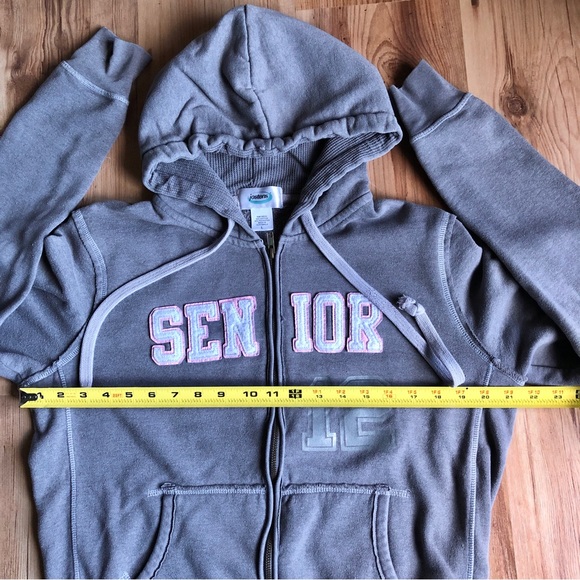JOSTENS Senior 12 Full Zip Hoodie Jacket Distressed Large Gray Women’s - Picture 6 of 16